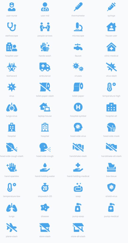 covid icons