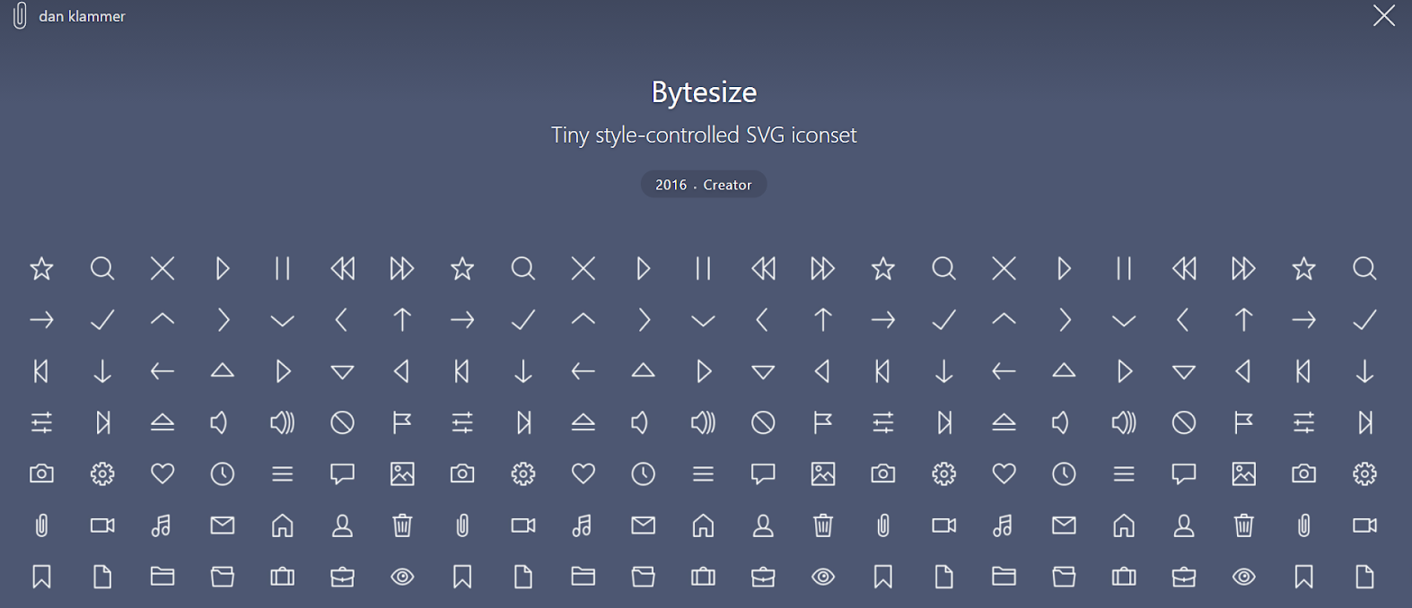 icon fonts: Bytesize