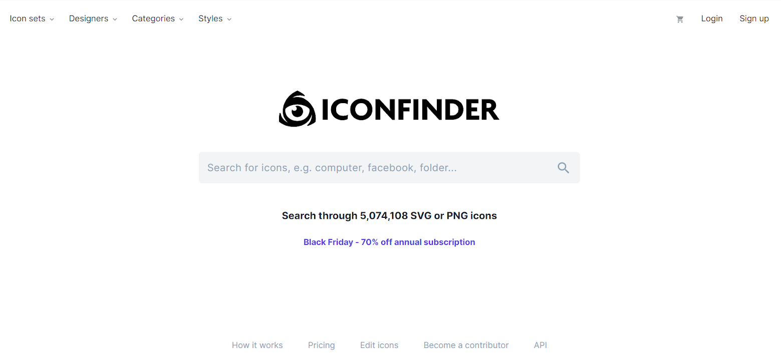 Icon fonts: Iconfinder